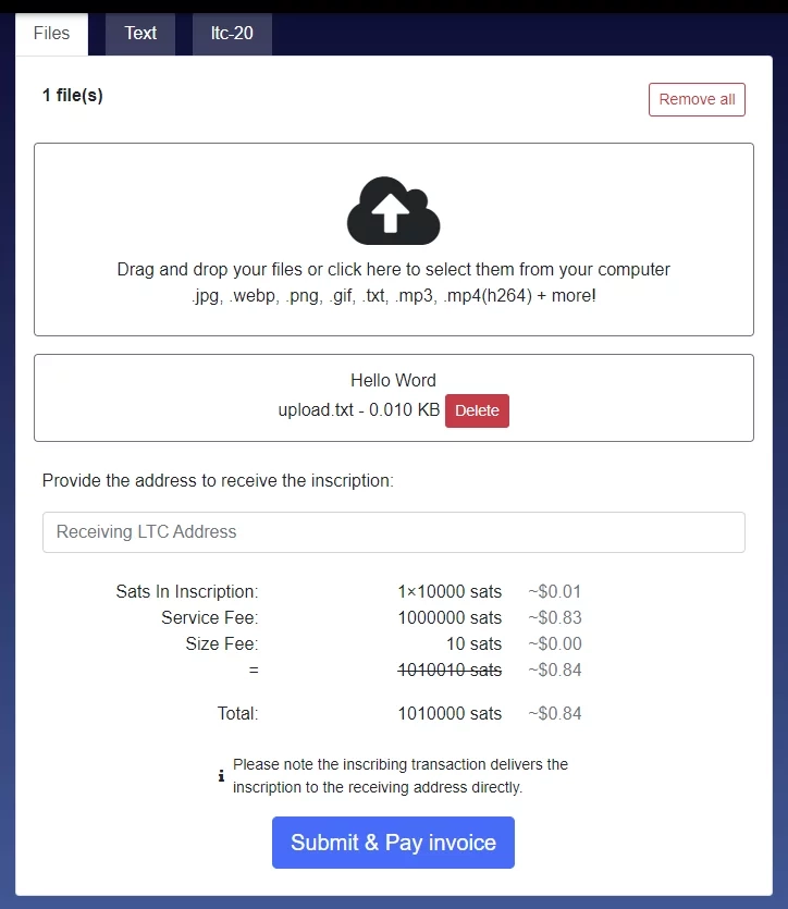 litescribe final fee calculation